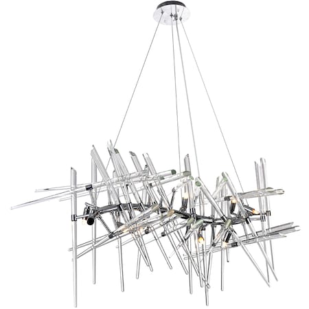 Cwi Lighting Icicle 10 Light Chandelier With Chrome Finish 1154P39-10-601